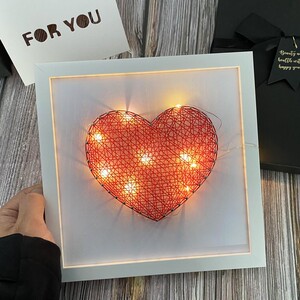 钉子画爱心