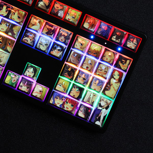 二次元动漫同人绅士h宅男lsp涩图oem秋梨梨琉璃神社pbt透光键帽