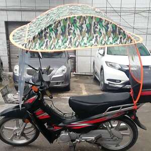 125摩托车雨棚遮阳伞遮雨防晒男式超大110弯梁车车棚电动车挡雨蓬