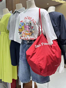 韩国东大门SAN夏季新款大容量帆布包包女ins小众手提单肩环保袋子