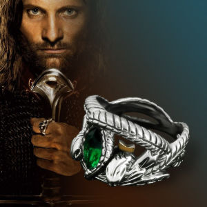 哈姆雷特s925银饰欧美饰品复古指环王魔戒周边阿拉贡戒指巴拉赫之