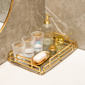 浴室卫浴洗漱杯套装轻奢高端漱口杯五件套五星级酒店用品托盘摆件