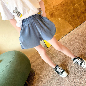 a童泰女童短裤夏装外穿洋气薄款中大童小学生五分裤宽松紧腰