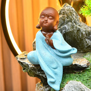 善水源新中式流水摆件办公室内家居风水轮喷泉装饰品电视柜加湿器