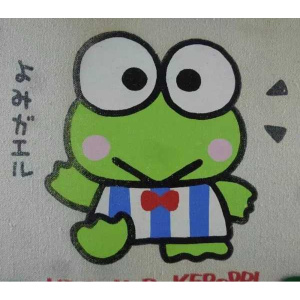 日本购三丽鸥kerokerokeroppi 大眼蛙~书包方形e双肩背包后背包背