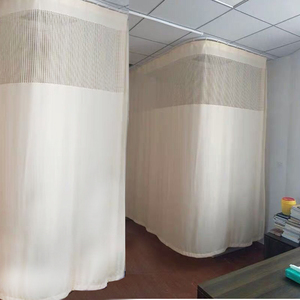 美容院养生馆隔断拉帘窗帘医院病床围帘u型l型美u容床帘通风透气