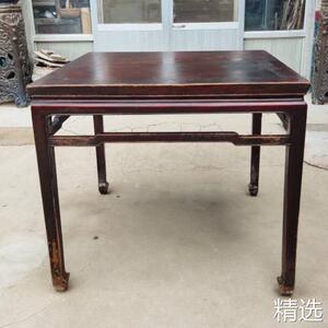 民俗老物件老桌子旧家具方桌二手八仙桌实木农村老货茶馆装饰摆件