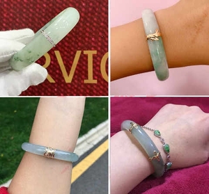 专业翡翠手镯子玉镯镶金银玉裂痕断裂连接包金包银维修修复修补