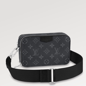 路易威登lv男士钱包单肩包手拿包银色金属牛皮饰面织物衬里百搭