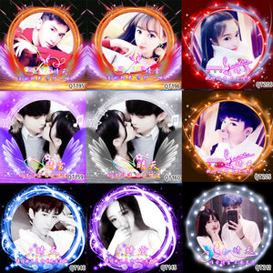 高清 蛋蛋派派单人情侣头像设计新版 yy游戏头像真人网红水印qq