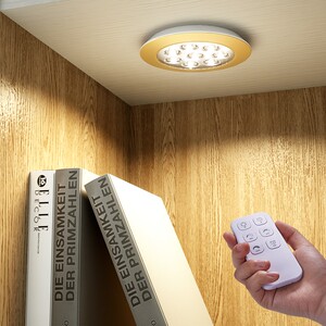 无线遥控灯射灯展示柜灯led灯酒柜e手办灯卧室智能灯橱柜移动充电