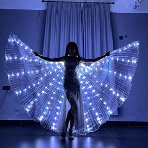 精灵LED发光蝴蝶翅膀背饰儿童成人 荧光披风舞台演出表演道具服女