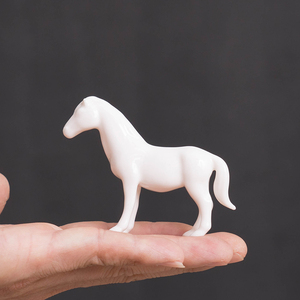 安缇可小巷淘宝西洋收藏品 英国手工制作陶瓷小马驹 复古居家可爱