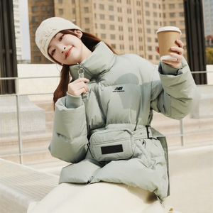 newbalance新百伦iu同款羽绒棉服女21冬季立领收腰保暖nb棉衣外套