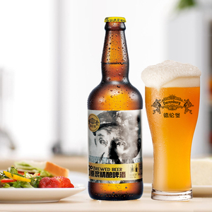 德伦堡精酿啤酒原浆全麦精酿8度老头系列500ml*12玻璃瓶装