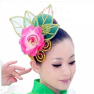 2022新款舞蹈演出头花 时尚古典秧歌演出头花头饰 饰品广场舞