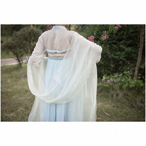 00挽秀辞淘宝挽秀古风披巾汉服披帛飘带纯色飘逸雪纺仙气女春夏秋