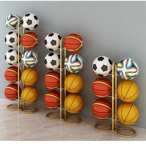 家用整理存放运动神器置物架足球类支架儿童收纳筐框架篮球收纳架