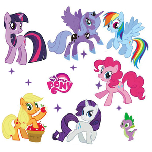 儿童卡通贴纸我的小马驹小马宝莉客粘房间卧室布置v墙贴自厅墙纸