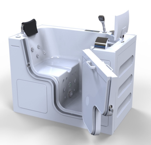 美国奥维斯老年人步入式牛奶浴浴缸按摩恒温除臭开门坐泡式浴缸