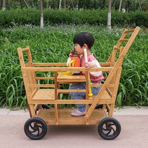 双人婴儿推车竹子车
