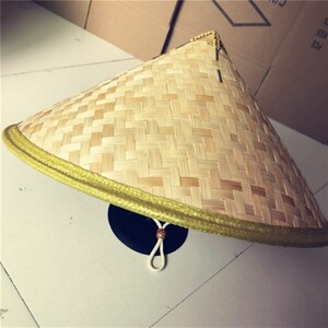 新品斗签帽斗笠i帽防雨立号斗大帽草帽男竹工地女帽农夫农用遮阳