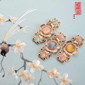 子母扣汉服猫眼石