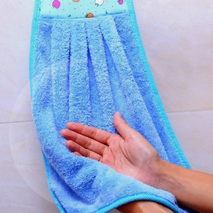 挂式擦手巾棉毛巾吸水厨房干搽手巾手帕插手吸水抹手巾抺摖手吸水