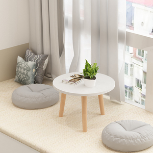 小圆桌欧式小茶几房间布置飘窗台小桌子卧室小户型创意ins地毯上