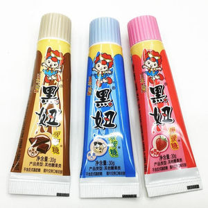 旺旺黑妞吸吸糖牙膏糖儿童孩子吸管糖小时候的回忆零食黑妞牙膏糖