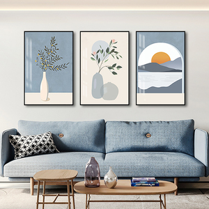 现代简约客厅装饰画小清新沙发背景墙挂画餐厅卧室组合墙上壁画