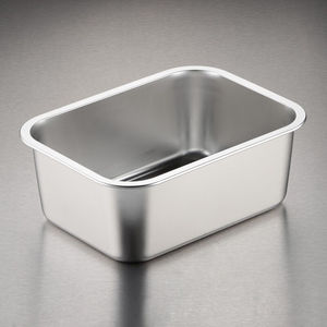 巨博(jobo)不锈钢盆特厚深方盘长方形卷边打菜盆食物盆40x30x15cm