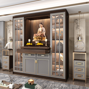 000人付款天猫新中式佛龛实木供佛柜家用佛台神位祖先
