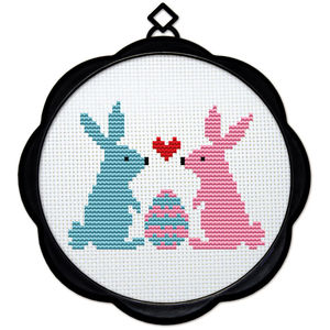 云创典学生十字绣带框可爱动物猴子儿童小孩手工刺绣材料包套装含