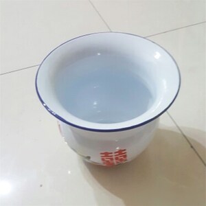 新盆啖盂家用起夜桶孕妇s有盖病人方便小孩搪瓷用品尿盆老人单桶