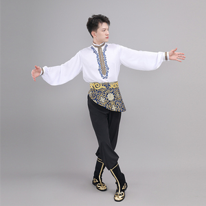 新疆维吾族男式练习舞蹈演出服表演服少数民族练习服装艺考舞台