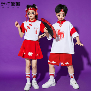 【特价39】六一汉服套装中国风表演服儿童啦啦队演出服小学生服装