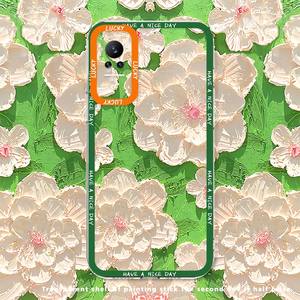 雏菊花朵适用于小米mix4手机壳透明mix3油画棒绿色civi1s夏日小清新