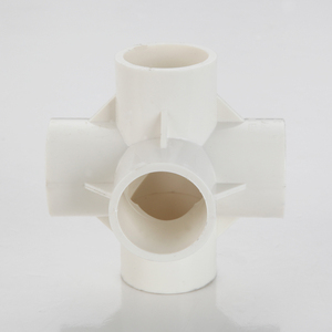 pvc给a水管件立体五通六通三通diy直角鞋柜衣服架子塑料加厚接头2