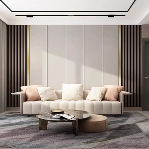 竹木纤维集成墙板电视背景墙板定制简约现代客厅影视墙扣板护墙板