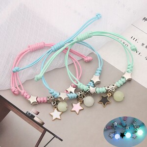 闺蜜手链.三人小女孩手链儿童夜光可爱吸铁石3人信物学生ins小众