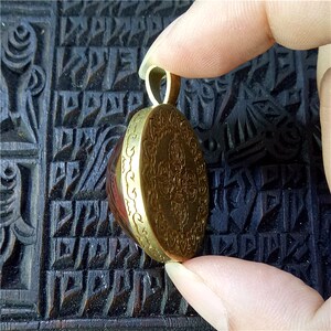 招财佛牌黄财神吊坠唐卡挂坠藏巴拉护身卦佳玛坛城v尼泊尔藏式项