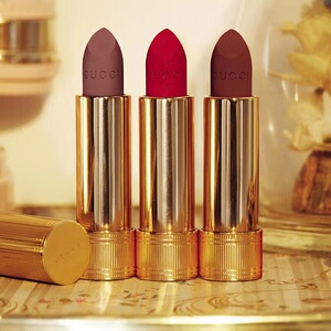 正品gucci古驰口红25/208/308/505碎花金管雾面哑光唇膏小样1.8g