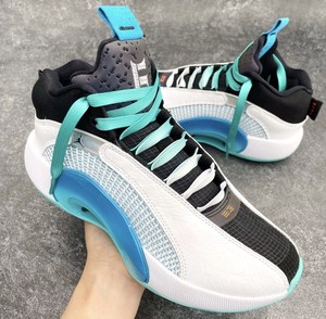 适配airjordan35gc pf morpho湖水绿 薄荷绿渐变aj35鞋带反光鞋绳