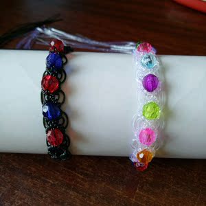 空心玻璃丝手工塑料编织绳水晶彩色透明穿珠线软管包邮tb