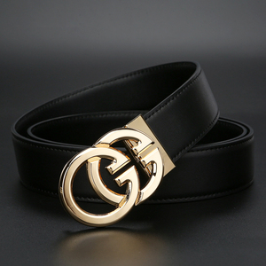 酷奇皮带潮流潮流男真皮头层纯牛皮潮流百搭平滑扣奢侈品潮流女士