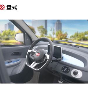 昆卡电轿k1铁壳全封闭新能源电动三轮车手把式方向盘式上牌三轮车