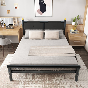 ikea宜家北欧铁艺床铁架双人1.8米1.5现代简约网红铁床单人1.2m儿