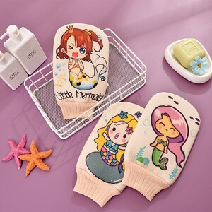 卡通图案女士专用无痛老奶奶搓澡巾东大门搓背神器洗澡搓泥去灰巾