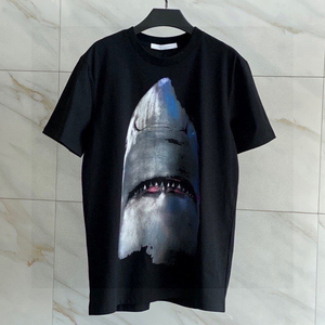 gvc鲨鱼短袖男印花图案大白鲨t恤宽松圆领上衣半袖春夏男装潮牌女